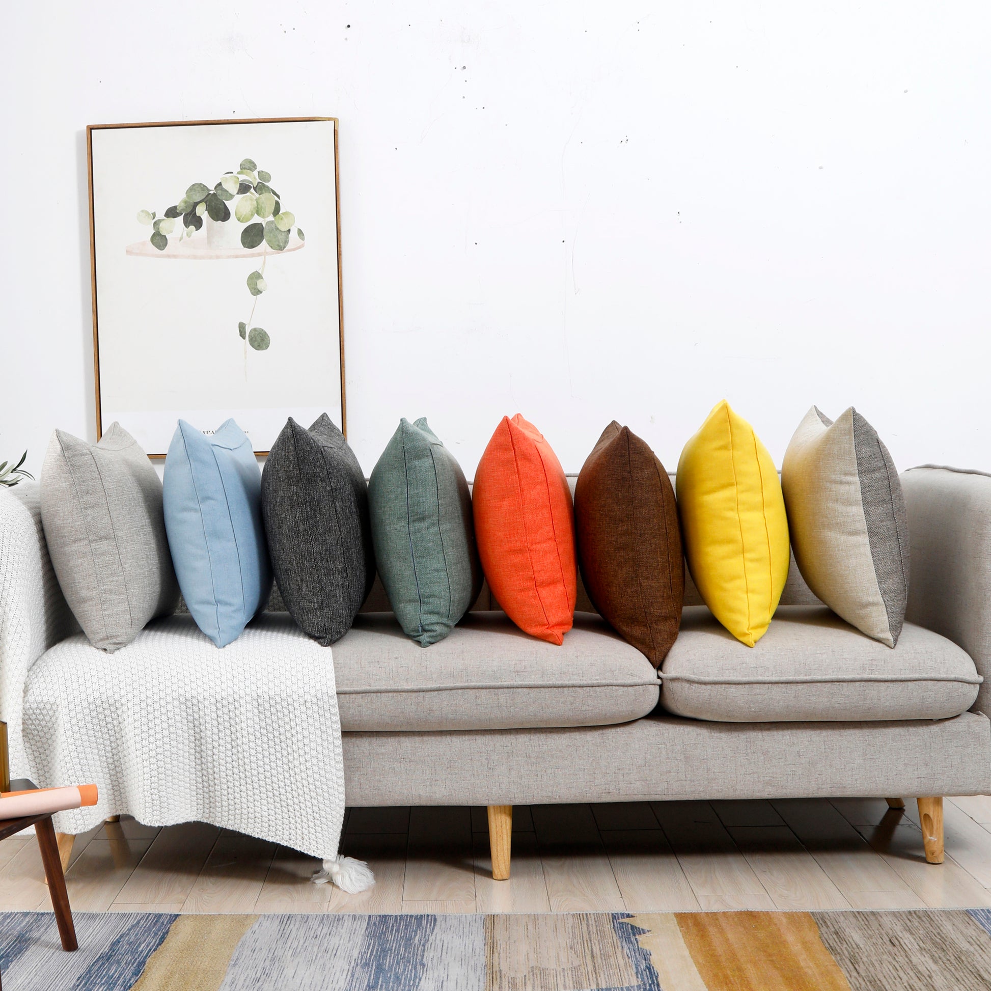 Jepeak Set of 2 Comfy Throw Pillow Covers Farmhouse Linen Cushion Case –  Jepeaktextile